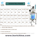 Laboratory pilot plant equipment industrial glass reactor